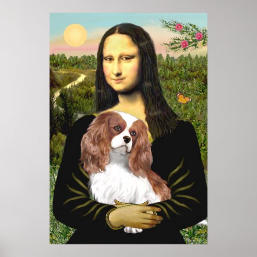Poster Cavalier King Charles (Blenheim) - Mona Lisa (Devant)