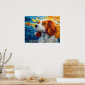 Poster Cavalier King Charles Quilling Art Chien Portrait (Cuisine)
