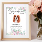 Poster Cavalier King Charles Signature Chien Signet boiss