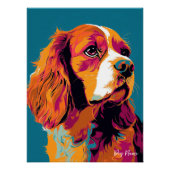 Poster Cavalier King Charles Spaniel 001 - Bruno Pokopen (Devant)