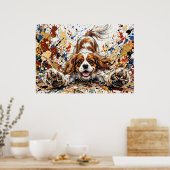 Poster Cavalier King Charles Spaniel Art éclaboussure de (Cuisine)