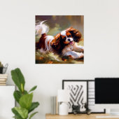 Poster Cavalier King Charles Spaniel Chien (Bureau à domicile)