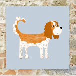 Poster Cavalier King Charles Spaniel Chien<br><div class="desc">Cute Blenheim Cavalier King Charles Spaniel design chien pour faire sourire les amoureux des animaux. Art original de Nic Squirrell.</div>