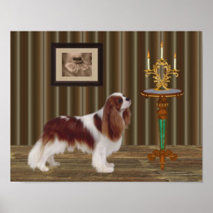 Poster Cavalier King Charles Spaniel Chien Art