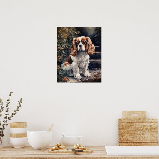 Poster Cavalier King Charles Spaniel Chien Art Imprimer P (Cuisine)