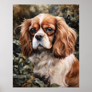 Poster Cavalier King Charles Spaniel Chien Art Imprimer P