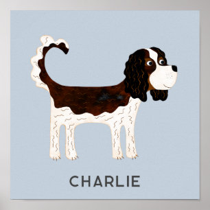 Poster Cavalier King Charles Spaniel Chien Personnalisé