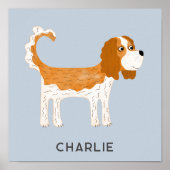 Poster Cavalier King Charles Spaniel Chien Personnalisé (Devant)