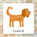 Poster Cavalier King Charles Spaniel Chien Personnalisé<br><div class="desc">Cute Ruby Cavalier King Charles Spaniel design chien pour vous faire sourire. Art original de Nic Squirrell. Modifiez le nom pour personnaliser.</div>