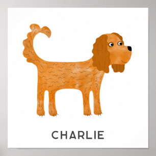 Poster Cavalier King Charles Spaniel Chien Personnalisé