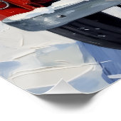 Poster Cavalier King Charles Spaniel Christmas Red Truck (Coin)