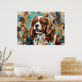 Poster Cavalier King Charles Spaniel Collage en technique (Cuisine)