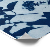 Poster Cavalier King Charles Spaniel Cyanotype Botanique (Coin)