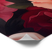 Poster Cavalier King Charles Spaniel en Rose (Coin)