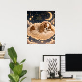 Poster Cavalier King Charles Spaniel endormi sur un nuage (Bureau à domicile)