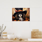 Poster Cavalier King Charles Spaniel Halloween (Cuisine)