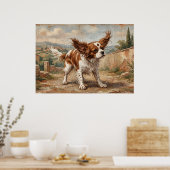 Poster Cavalier King Charles Spaniel Impressionniste Pays (Cuisine)