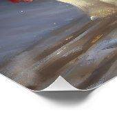 Poster Cavalier King Charles Spaniel Noël Festive (Coin)