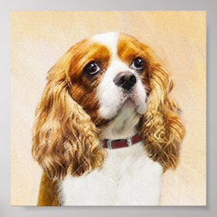 Poster Cavalier King Charles Spaniel Peinture originale