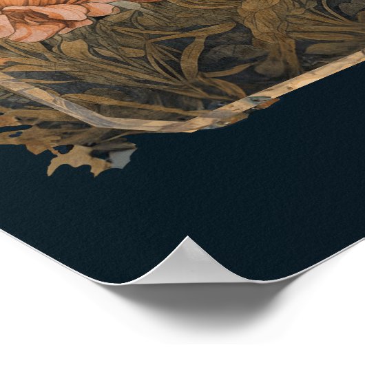 Poster Cavalier King Charles Spaniels Tapisserie ancienne (Coin)