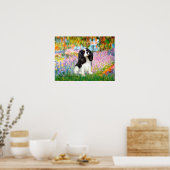 Poster Cavalier King Charles (tricolore) - Jardin (Cuisine)