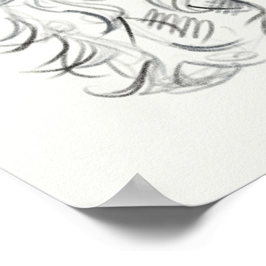 Poster Cavalier roi charles imprimé spaniel | dessin (Coin)