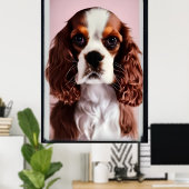 Poster cavalier roi charles spaniel AI7 (Bureau à domicile)