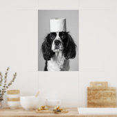 Poster Cavalier Spaniel Bathroom Print, Funny Dog Toilet (Cuisine)