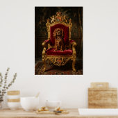 Poster Cavalier Spaniel Trône Royal Couronne (Cuisine)