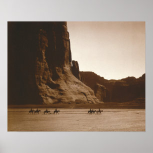 Poster Cavaliers dans le Canyon, 1904. Photo vintage