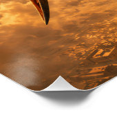 Poster Cavaliers du coucher de soleil sur les pyramides (Coin)