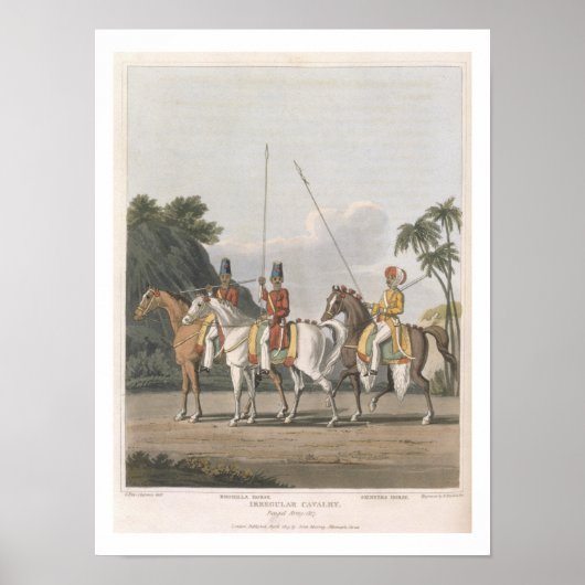 Poster Cavalry Irgular, Bengal Army 1817, plate 5 from (Devant)