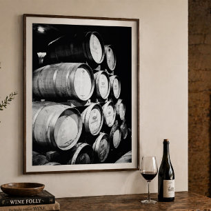 Poster Cave à Barriques de Vin Photographie Vignoble Rust