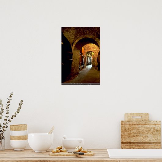 Poster Cave à vin en Montepulciano, Toscane, Italie (Cuisine)