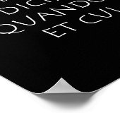 Poster Cave quiis quando et cui (Coin)