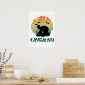Poster Caveman - Spéléologie Caver (Cuisine)
