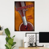 Poster Caves de bois vert - Vin fin (Bureau à domicile)