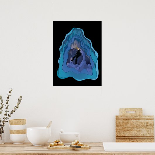 Poster Caving Spelunking Underground (Cuisine)