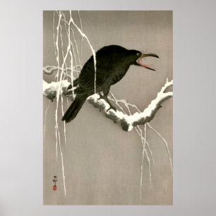 Poster Cawing Crow Shoson Ohara 1930