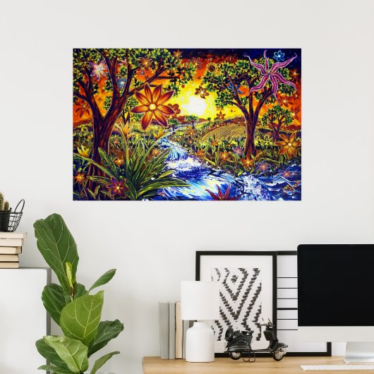 Poster CBjork, BDazzled River (Bureau à domicile)