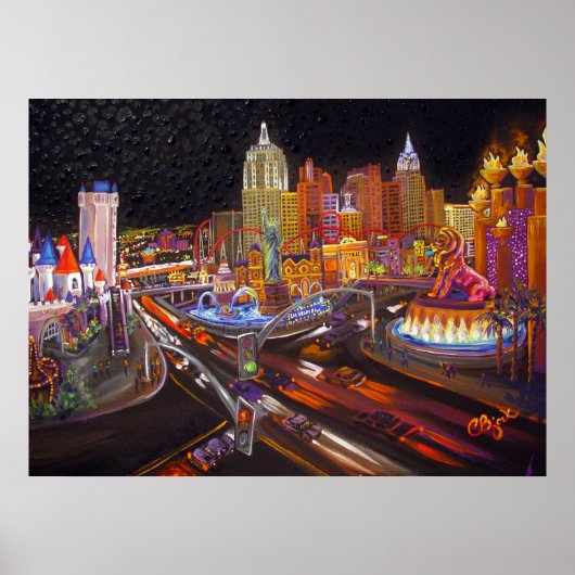 Poster CBjork Las Vegas Art Impressionnisme (Devant)