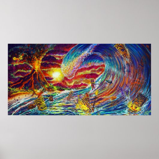 Poster CBjork Tiki Big Wave Print (Devant)