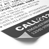 Poster CCTV et fils barbelés, CCTV publicité pour la sécu (Coin)