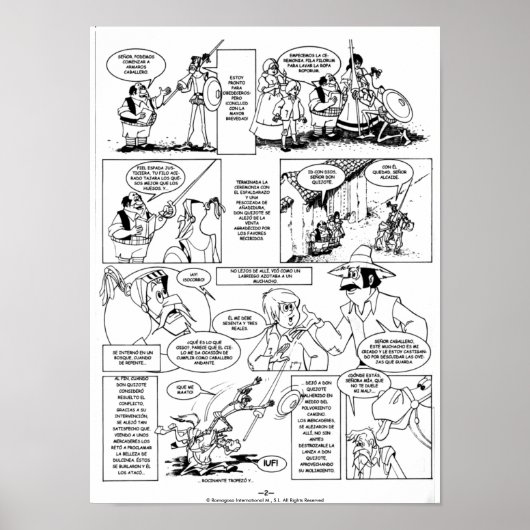 Poster CDON QUIJOTE DE LA MANCHA - CÓMIC-Página 02-Poster (Devant)