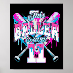 Poster Ce Baller Est Maintenant 11 Ice Cream Baseball Dri