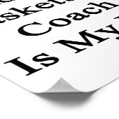 Poster Ce Beau Entraîneur De Basket Est Mon Père (Coin)