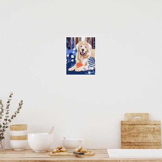 Poster CE BEAUCOUP EST VRAI Golden Retriever art imprimé (Cuisine)