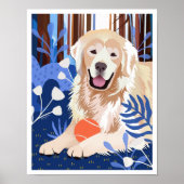 Poster CE BEAUCOUP EST VRAI Golden Retriever art imprimé (Devant)