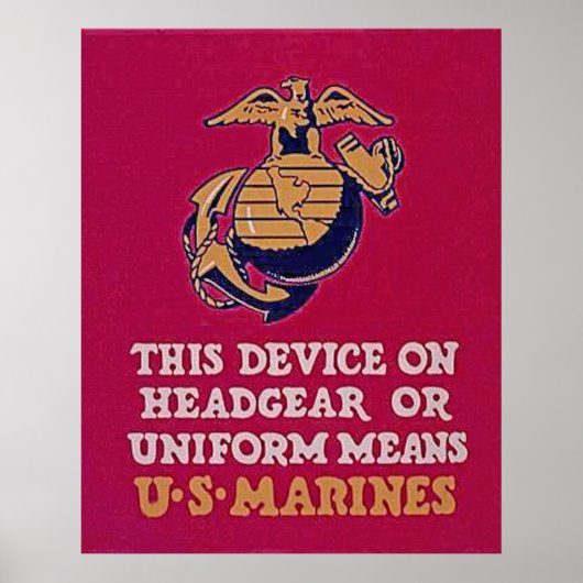 Poster Ce Dispositif Signifie Marines Américaines (Devant)