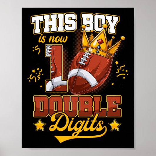 Poster Ce Garçon Est Maintenant 10 Chiffres Double Footba (Devant)